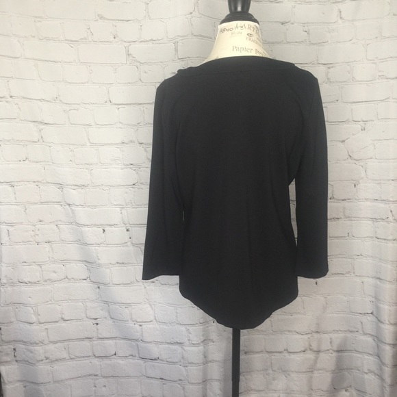 Talbots Women’s Black Jersey Knit Top - Picture 2 of 6